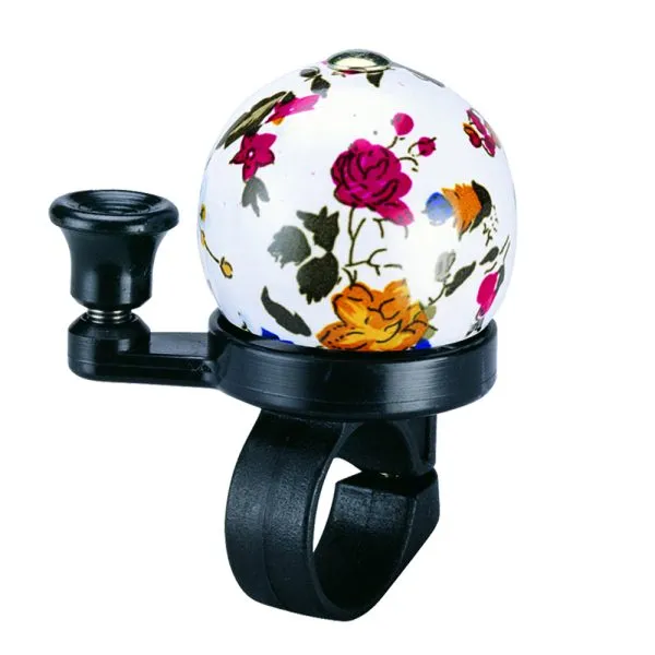 Ringklocka Bike Attitude 22,2-31,8mm blommor alu Vit