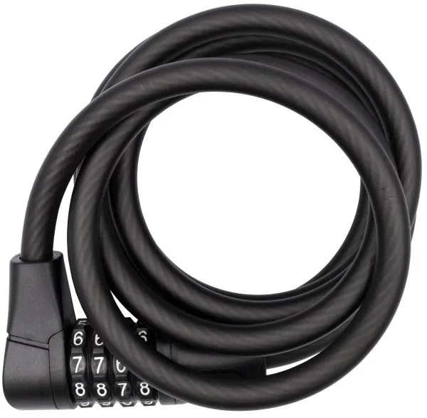 Spirallås Bike Attitude Mattsvart 10x1800mm m/Kod