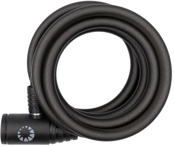 Spirallås Bike Attitude Mattsvart 10x1800mm m/Nyckel