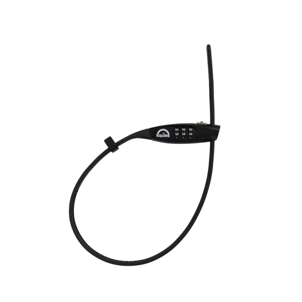 Squire Straplok Combi 10 vajerlås m/kod svart