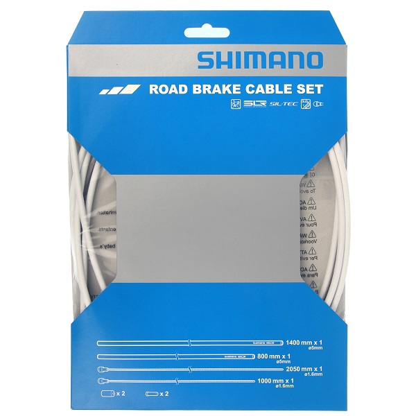 SIL-TEC-belagd bromsvajer set Road White