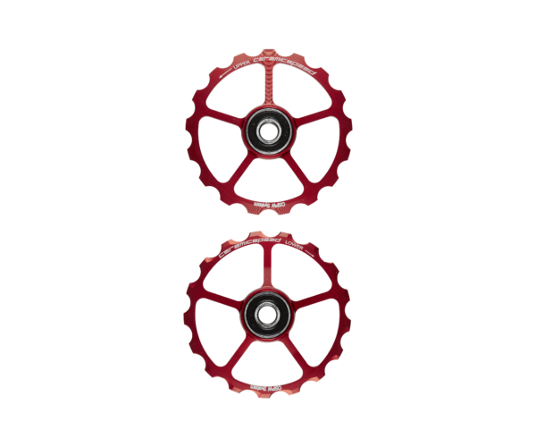 OS Pulley Wheels (spare) 17/17 Red Alloy