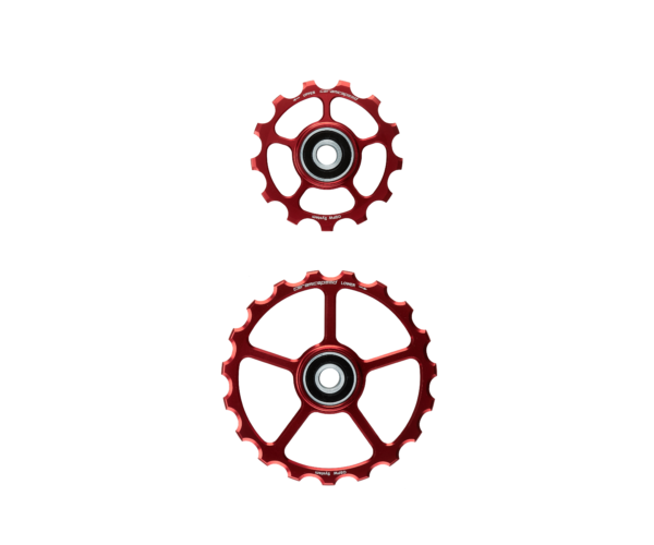 OS Pulley Wheels (spare) 13/19 Red Alloy