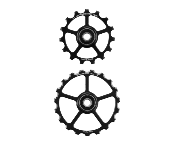 OS Pulley Wheels (spare) 15/19 Black Alloy