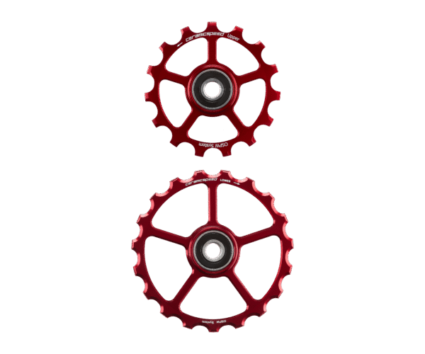 OS Pulley Wheels (spare) 15/19 Red Alloy